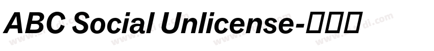ABC Social Unlicense字体转换 ABC Social Unlicense字体转换